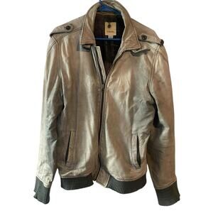 Faded Vintage Biker Diesel Leather Jacket men’s Size XL